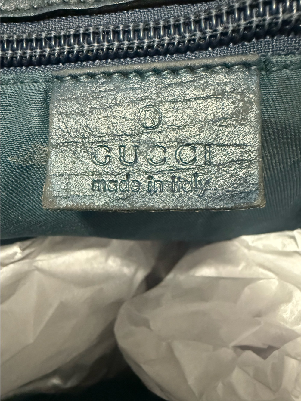 Vintage Gucci GG Canvas Tote Bag Navy Leather Trim Style 114595 234990 - Picture 15 of 16